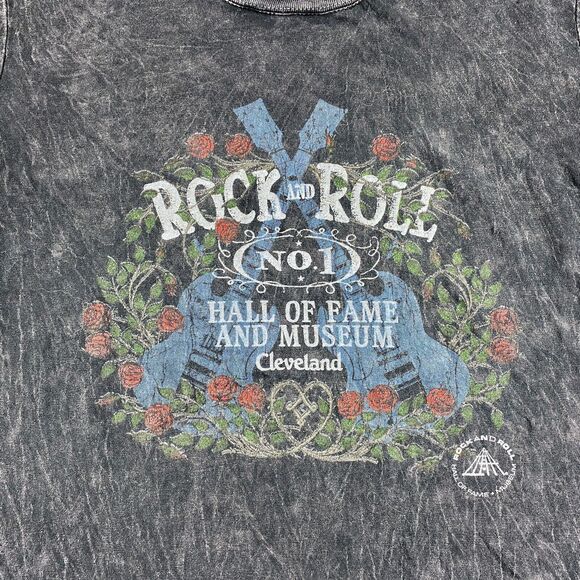Rock And Roll Hall Of Fame + Museum Shirt Womens Small Short Sleeve Acid Wash - Picture 2 of 9